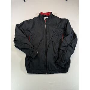FootJoy FJ DryJoys Golf Jacket Mens Medium Black Red Full Zip